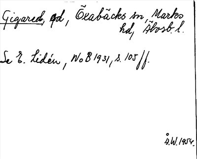 Bild på arkivkortet för arkivposten Gigared