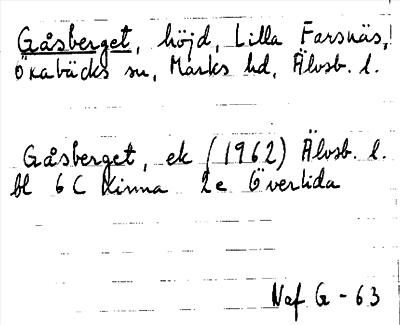 Bild på arkivkortet för arkivposten Gåsberget