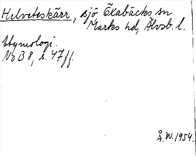 Bild på arkivkortet för arkivposten Helveteskärr