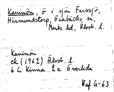 Bild på arkivkortet för arkivposten Kaninön