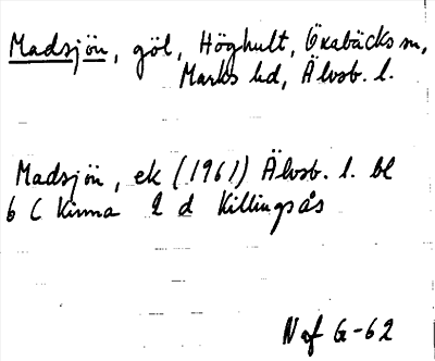 Bild på arkivkortet för arkivposten Madsjön