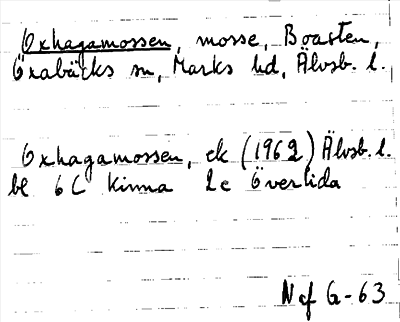 Bild på arkivkortet för arkivposten Oxhagamossen