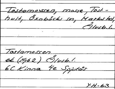 Bild på arkivkortet för arkivposten Tostamossen