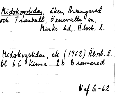 Bild på arkivkortet för arkivposten Midskogsliden