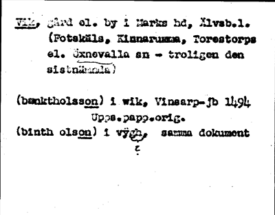 Bild på arkivkortet för arkivposten Vik