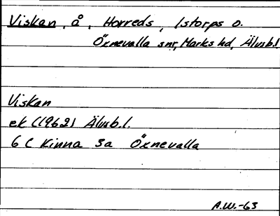 Bild på arkivkortet för arkivposten Viskan