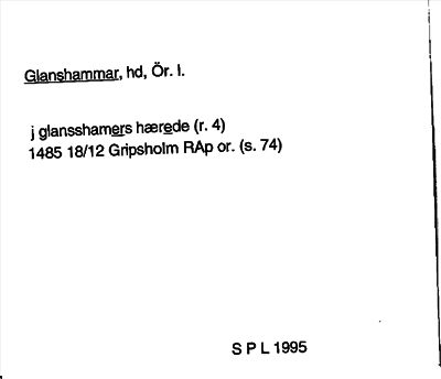 Bild på arkivkortet för arkivposten Glanshammar