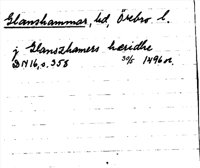 Bild på arkivkortet för arkivposten Glanshammar