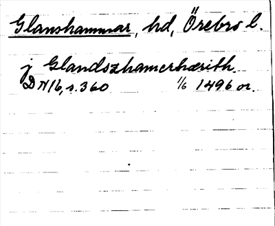 Bild på arkivkortet för arkivposten Glanshammar