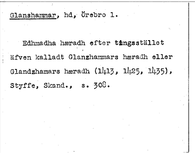 Bild på arkivkortet för arkivposten Glanshammar