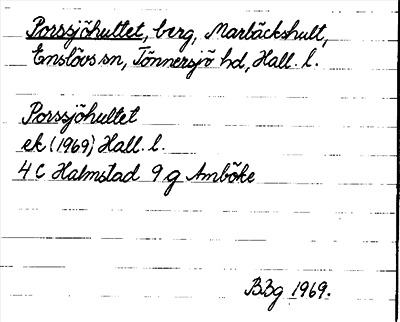 Bild på arkivkortet för arkivposten Porssjöhultet