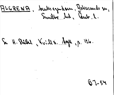 Bild på arkivkortet för arkivposten Algrena