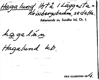 Bild på arkivkortet för arkivposten Hagalund