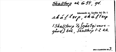 Bild på arkivkortet för arkivposten Skalltorp
