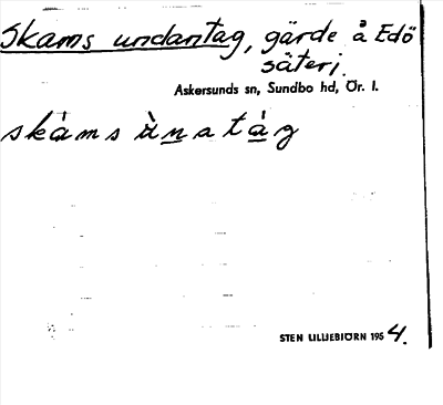 Bild på arkivkortet för arkivposten Skams undantag