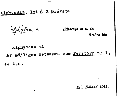 Bild på arkivkortet för arkivposten Alphyddan