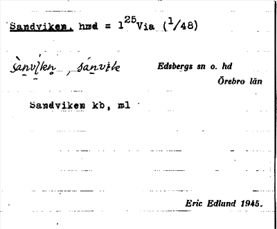 Bild på arkivkortet för arkivposten Sandviken
