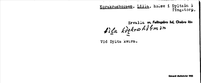 Bild på arkivkortet för arkivposten Korskrogholmen, Lilla