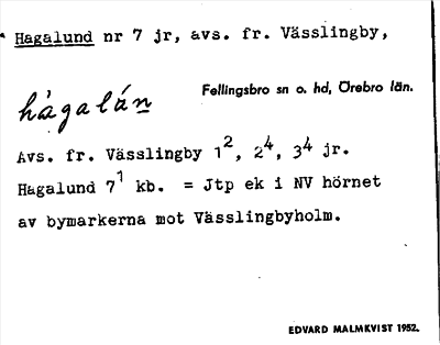Bild på arkivkortet för arkivposten Hagalund