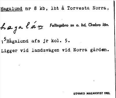 Bild på arkivkortet för arkivposten Hagalund