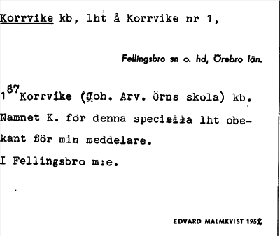 Bild på arkivkortet för arkivposten Korrvike