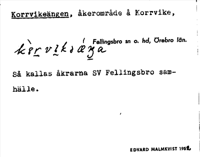 Bild på arkivkortet för arkivposten Korrvikeängen