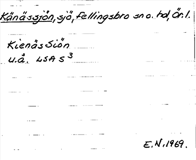 Bild på arkivkortet för arkivposten Känässjön