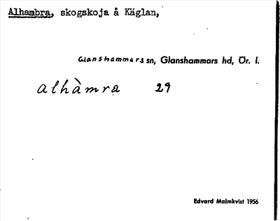Bild på arkivkortet för arkivposten Alhambra