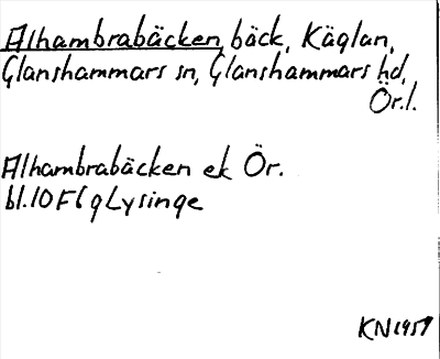 Bild på arkivkortet för arkivposten Alhambrabäcken