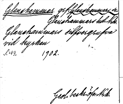 Bild på arkivkortet för arkivposten Glanshammar