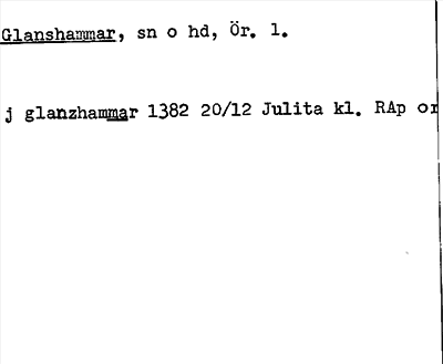 Bild på arkivkortet för arkivposten Glanshammar