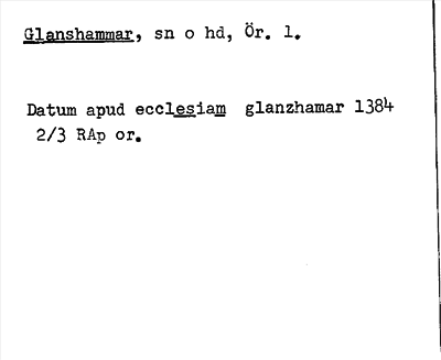 Bild på arkivkortet för arkivposten Glanshammar