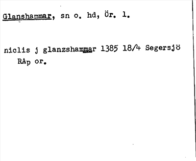 Bild på arkivkortet för arkivposten Glanshammar
