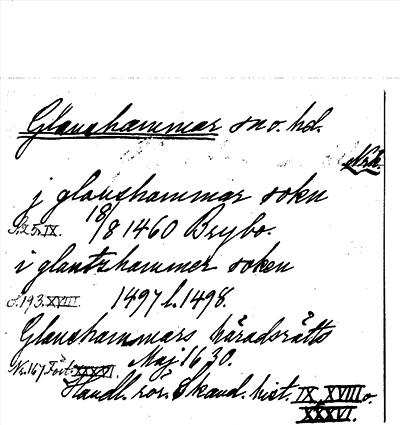 Bild på arkivkortet för arkivposten Glanshammar