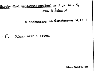 Bild på arkivkortet för arkivposten Hagaby Skolhusplanteringsland