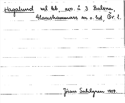 Bild på arkivkortet för arkivposten Hagalund