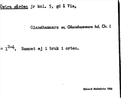 Bild på arkivkortet för arkivposten Östra gården