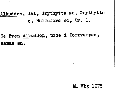 Bild på arkivkortet för arkivposten Alkudden