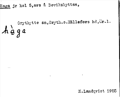 Bild på arkivkortet för arkivposten Haga