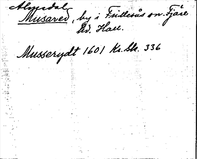 Bild på arkivkortet för arkivposten Almedal, Musared