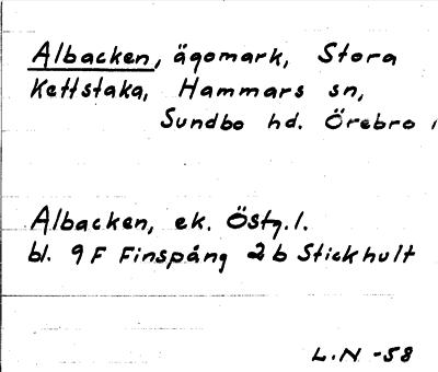 Bild på arkivkortet för arkivposten Albacken