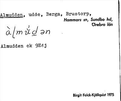 Bild på arkivkortet för arkivposten Almudden