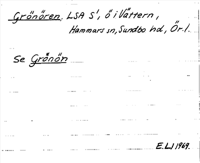Bild på arkivkortet för arkivposten Grönören, se Grönön