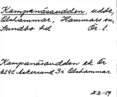 Bild på arkivkortet för arkivposten Kampanäsudden