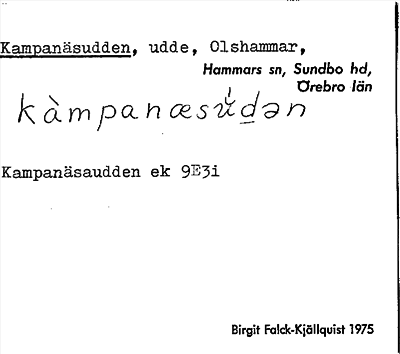 Bild på arkivkortet för arkivposten Kampanäsudden