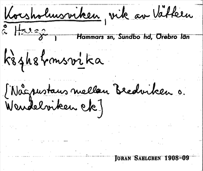Bild på arkivkortet för arkivposten Korsholmsviken