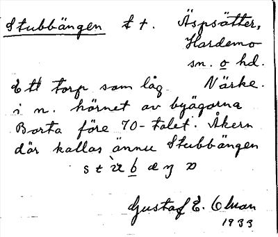 Bild på arkivkortet för arkivposten Stubbängen