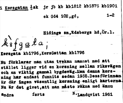 Bild på arkivkortet för arkivposten Korsgatan