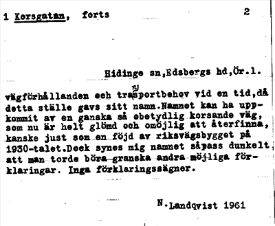 Bild på arkivkortet för arkivposten Korsgatan