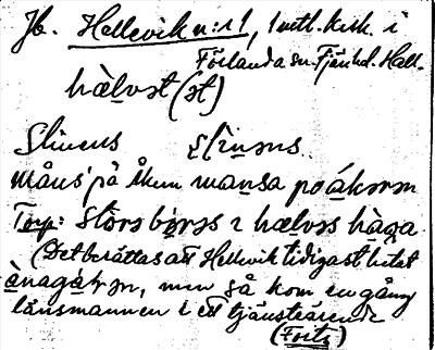 Bild på arkivkortet för arkivposten Hellevik